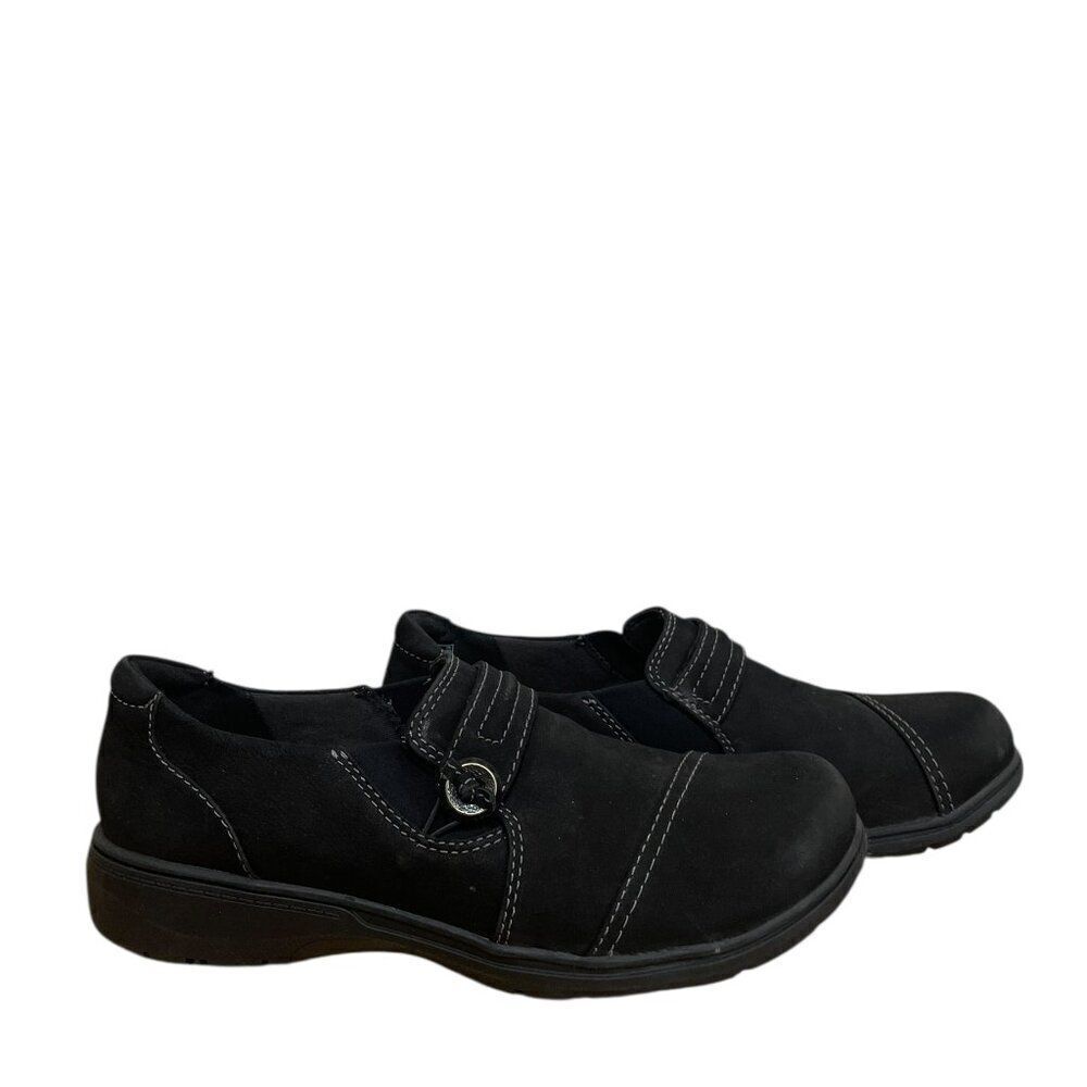 Clarks H Carleigh Pearl Loafer Black Nubuck Women's Sz 9 W New without Box